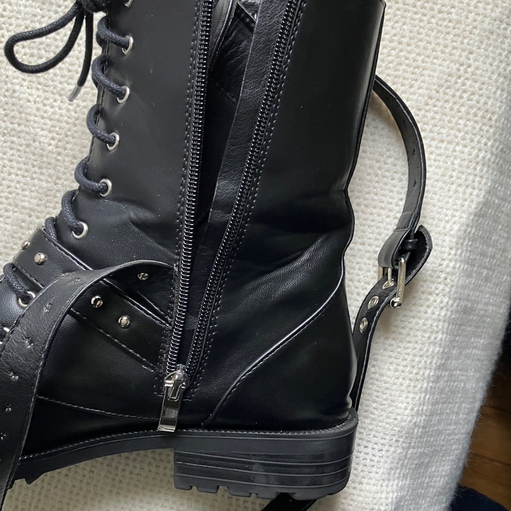 Black Studded Women's Boots - Picture 10 of 13